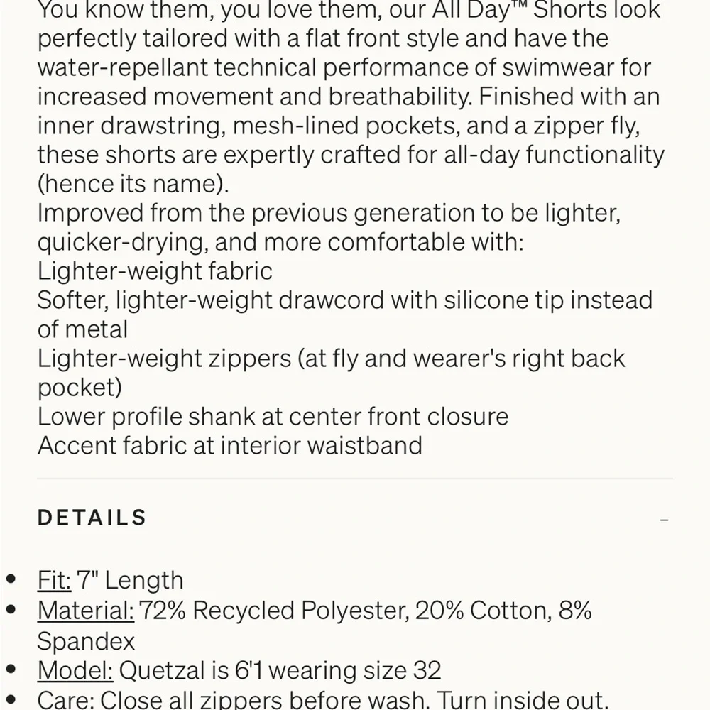 Faherty All Day Short 1.0 (7”)